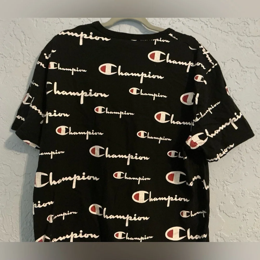 Champion Black and White Logo Tee - Picture 6 of 7